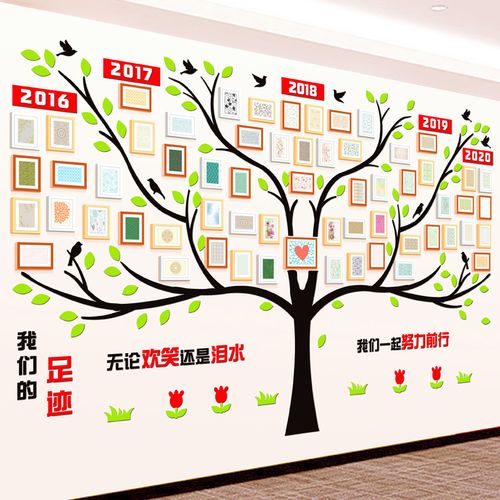 企业照片墙相框组合教育培训机构学员风采展示墙文化墙公司照片墙